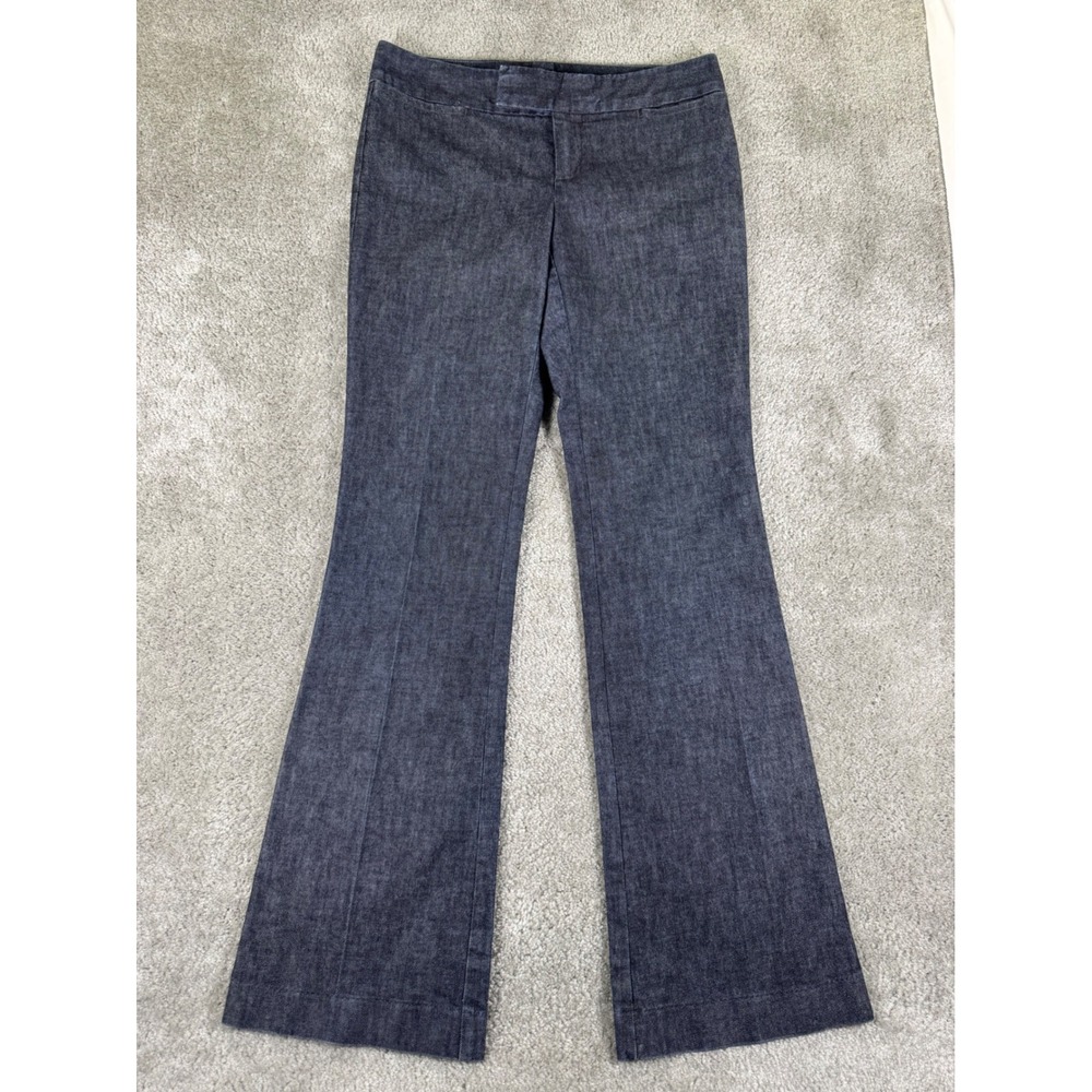 Gap Hadley Dark Wash Denim Wide Leg Trousers Size 2R Blue Stretch Pants